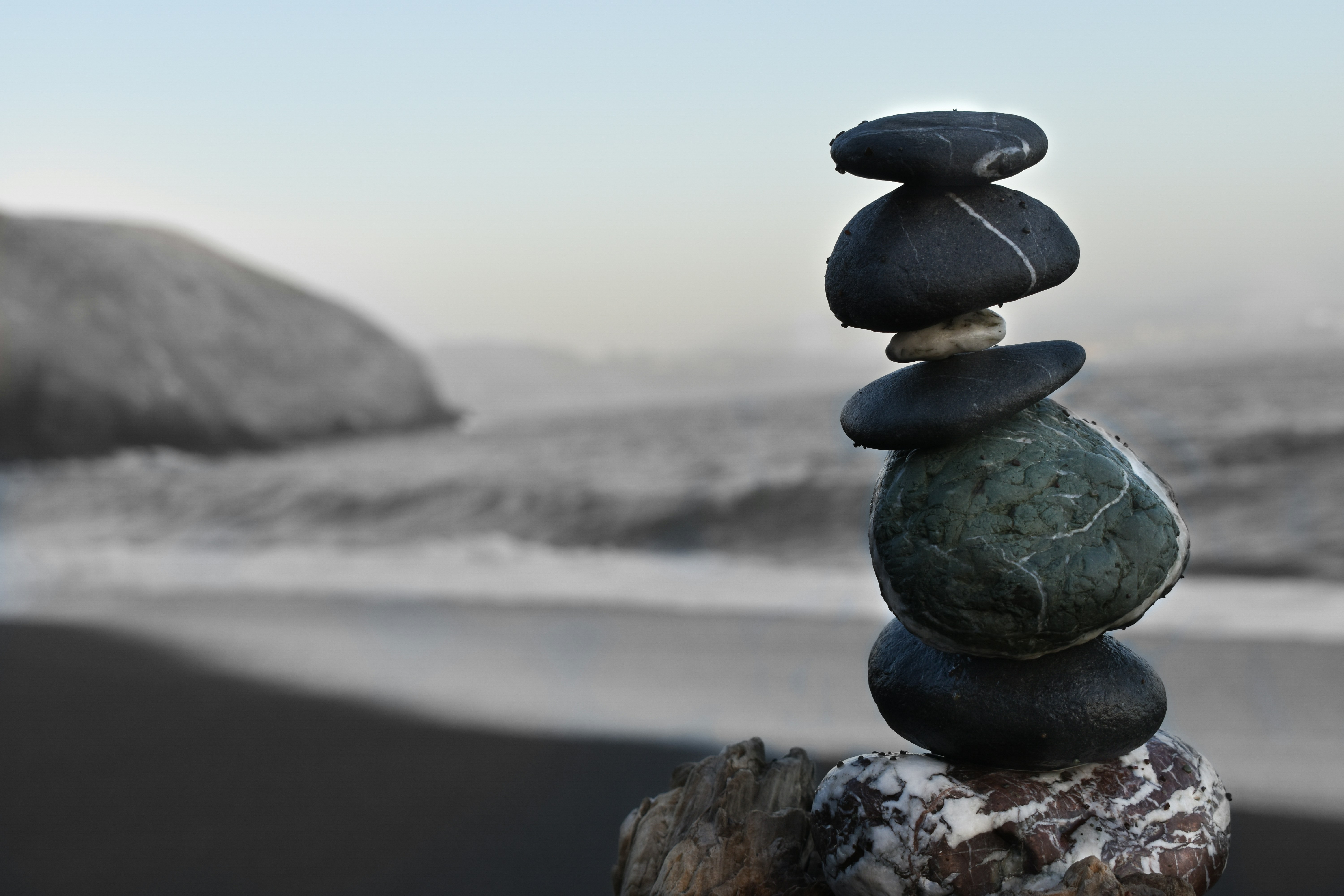 Stones stacked in balance