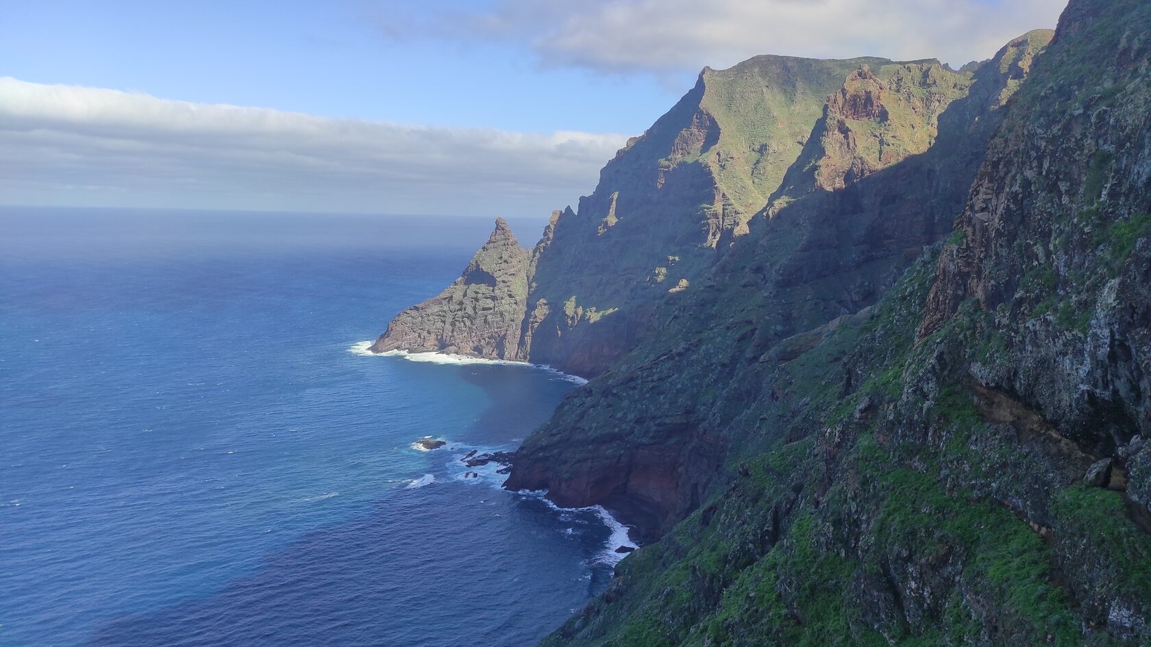 Rocky coast and ocean in Tenerife