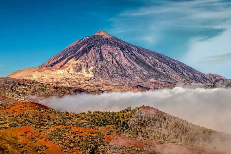 Mount Teide rising above the clouds in Tenerife